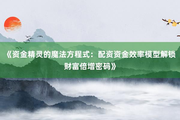 《资金精灵的魔法方程式：配资资金效率模型解锁财富倍增密码》