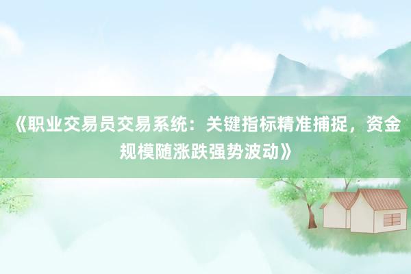 《职业交易员交易系统：关键指标精准捕捉，资金规模随涨跌强势波动》