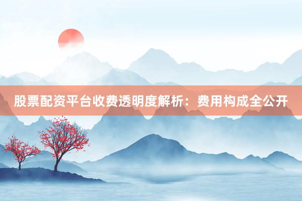 股票配资平台收费透明度解析：费用构成全公开