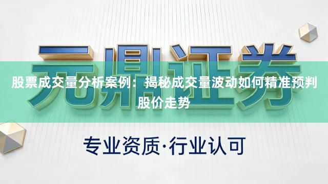 股票成交量分析案例：揭秘成交量波动如何精准预判股价走势